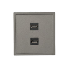 مفتاح HDMI مزدوج باللون الرمادي